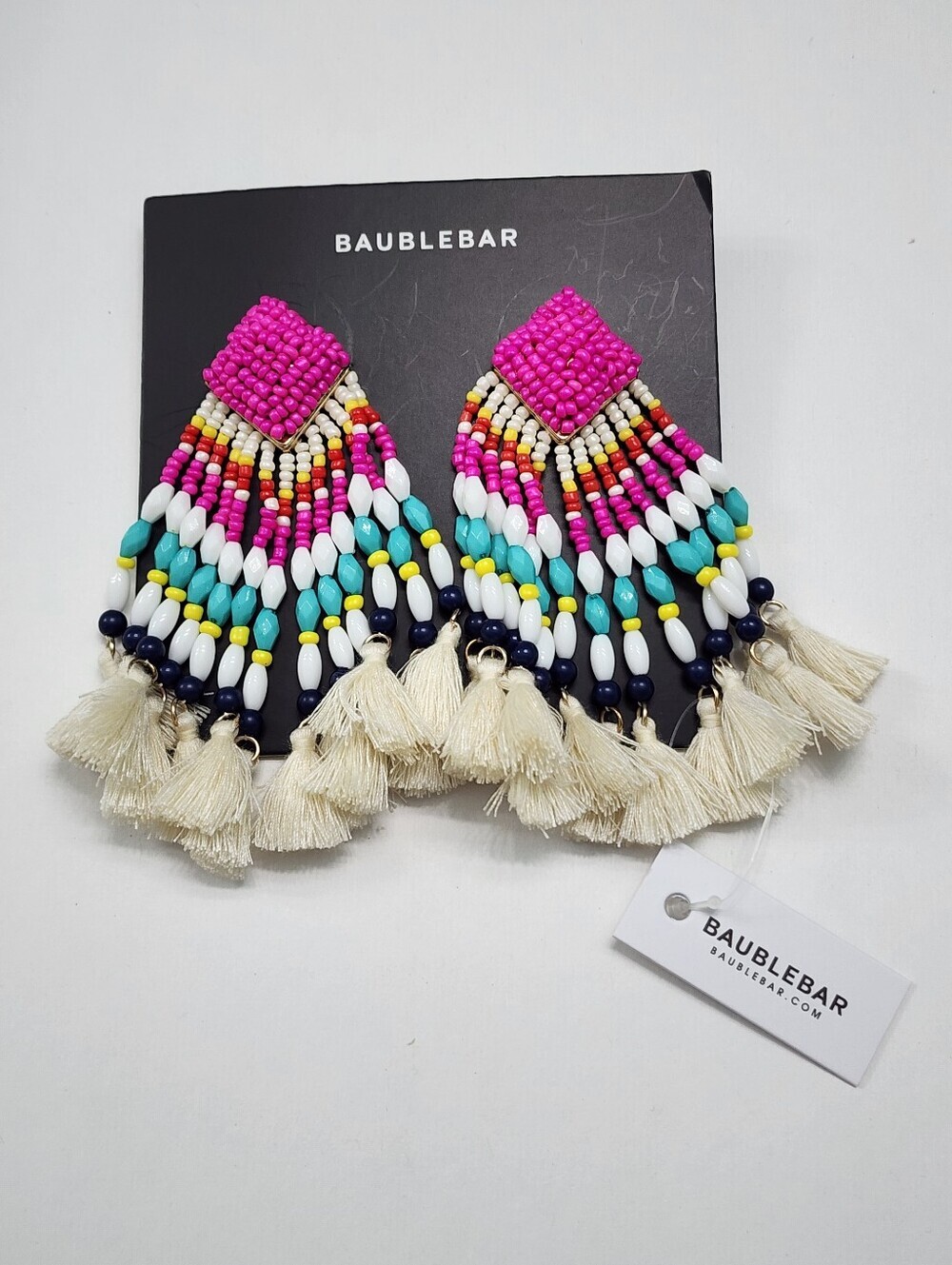 NEW! BaubleBar "Rosa" Fringed Drop Earrings